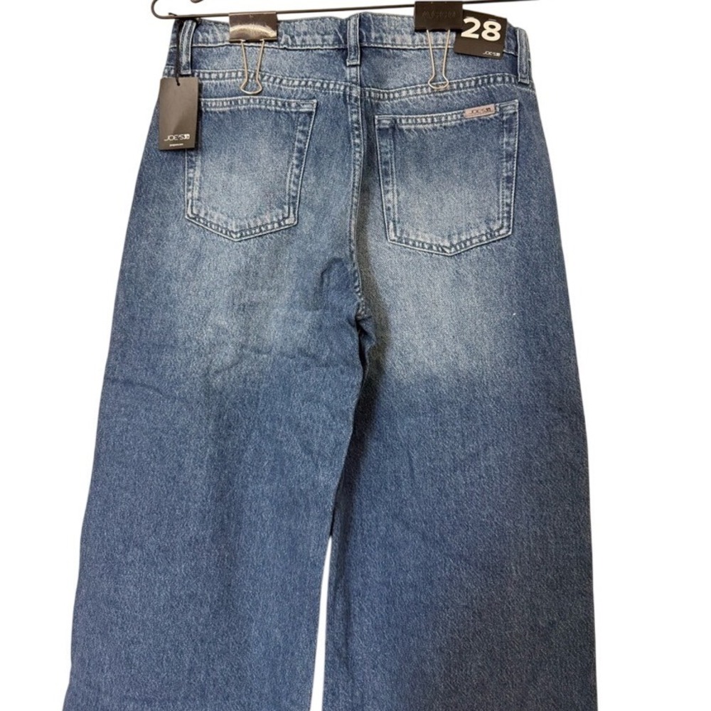 NEW JOE'S JEANS CRYSTAL INDIGO LOW RISE WIDE LEG JEANS Size 28x32 Embellished - Picture 5 of 9